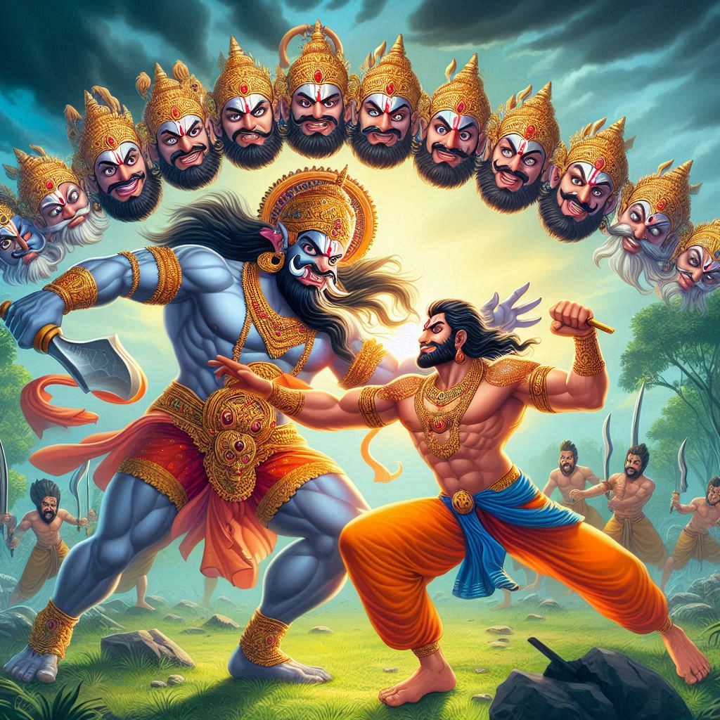 ravan and bali fight